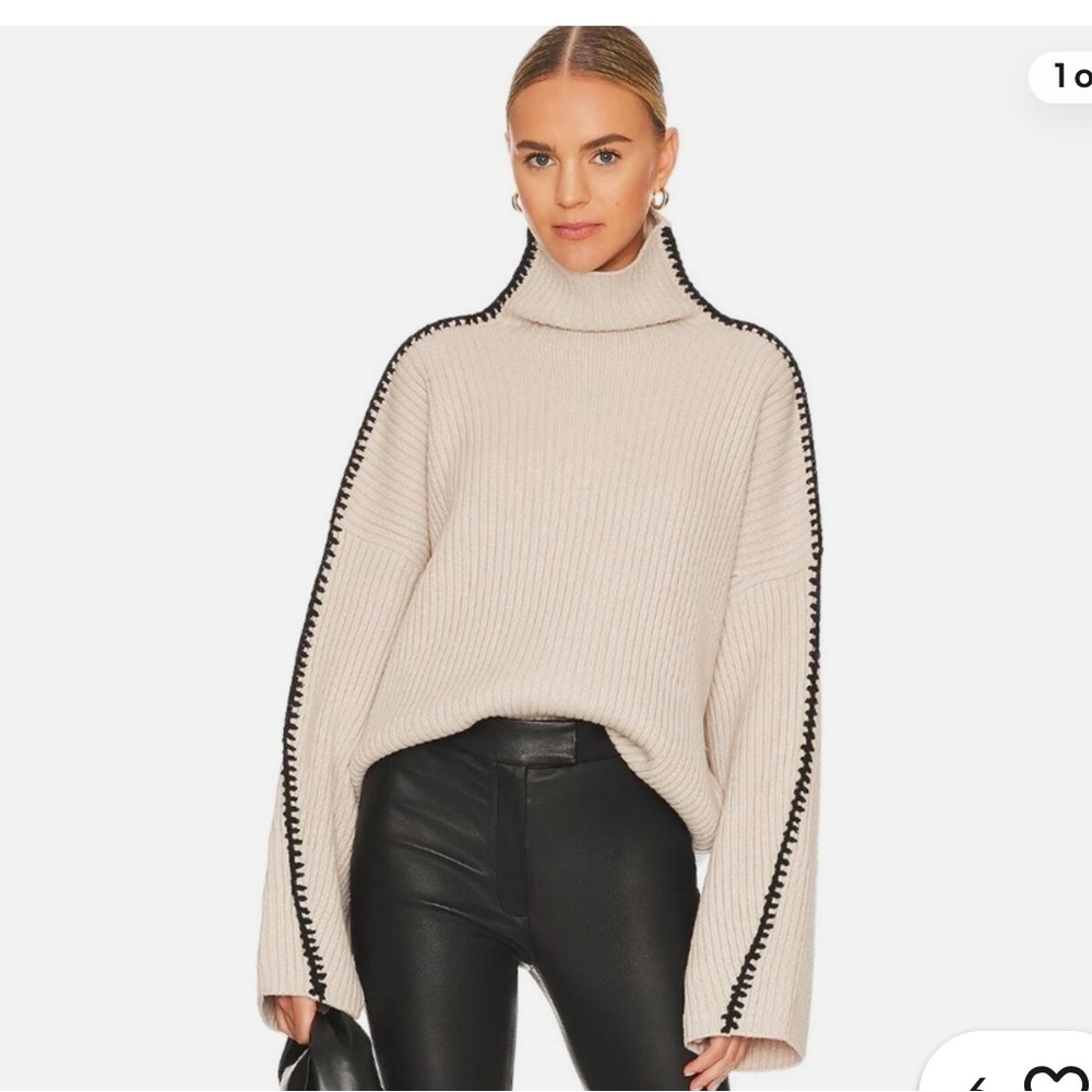 Elegant Beige Turtleneck Sweater